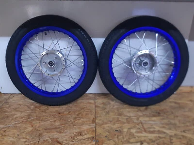 Simson 2 x Rad Räder Alu blau S51 S50 KR51 Schwalbe Star Kompletträder 1,5 Satz - Bild 1 von 4