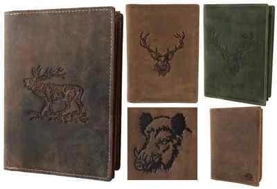 GreenBurry Jagd-Schein-Ausweis-Mappe Leder Brieftasche WBK Etui Tasche 328 328B