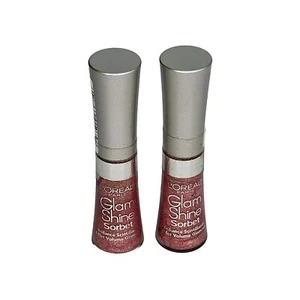 Lot of Two L'Oreal Glam Shine Dazzling Plumping Lip Color #610 Bliss - Picture 1 of 2