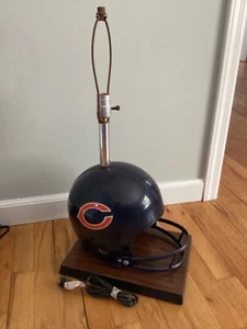 Vintage Chicago Bears Helmet NFL Football Table Lamp Light 25" Size Tested Works - Picture 1 of 4