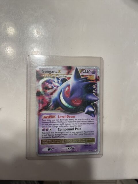 2009 POKEMON PLATINUM ARCEUS- 97- GENGAR LV.X- HOLO- PSA 9 CARD