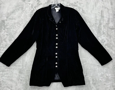 Женская куртка Coldwater Creek 6 Western Silver Vamp Velvet Witchy Whimsygoth - Изображение 1 из 4