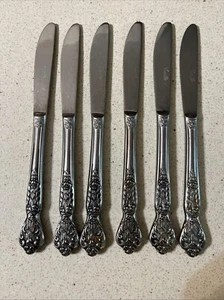 Versailles by MSI Japan Stainless 6.5" DINNER KNIFE Vintage Flatware Set of 6 - Picture 1 of 6
