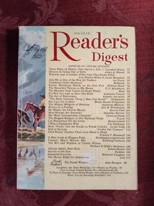 Readers Digest August 1957 Cigarettes Ruth Slenczynska Lionel Barrymore - Foto 1 di 1