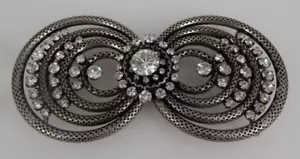 Neugablonz: Prächtige 2-teilige Gürtelschnalle mit Swarovski Elements (87438) - Bild 1 von 5