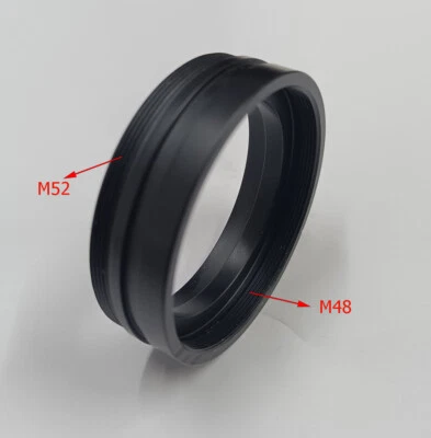 48MM to M52 Stereo Microscope Objective Lens Adapter f Auxiliary Barlow Lens - Image 1 of 4