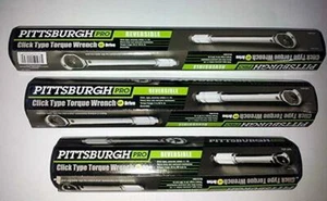 Pittsburgh Pro 1/4" 3/8" 1/2" Click Stop Torque Wrench Quinn Digital 1/2" Meter - Picture 1 of 5