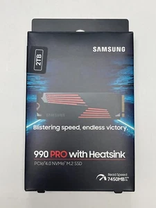 Samsung 990 PRO 2TB NVMe PCIe 4.0 x4 M.2 Internal SSD w/ Heatsink MZ-V9P2T0CW - Picture 1 of 3