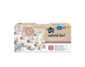 Tommee Tippee Newborn Starter Set Bottles Soothers Brush Self-Sterilising Pink - Picture 1 of 2