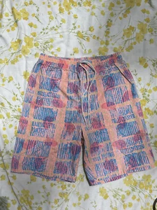 VTG 80S PATTERNED DRAWSTRING PARTY SHORTS - Picture 1 of 7