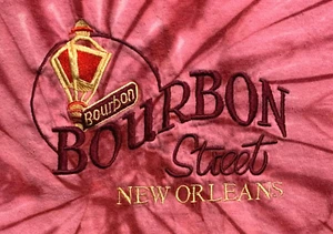 T-Shirt LADIES SM Relaxed Tie Dyed "Bourbon Street" New Orleans T-Shirt - Picture 1 of 3