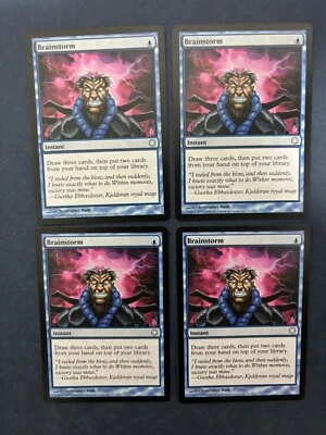 MTG 4X ICE AGE ART BRAINSTORM NM COLDSNAP ENGLISH MAGIC THE GATHERING BLUE - Image 1 of 4