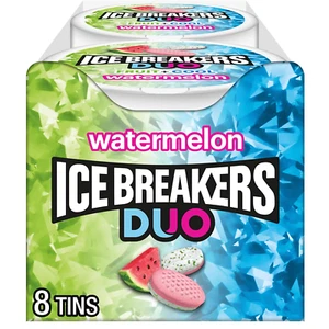 Duo Fruit plus Cool Watermelon Sugar Free Mints Tins, 1.3 Oz (8 Count) - Picture 1 of 21