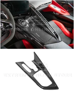 Pour Corvette C8 20-25 | Cache garniture panneau console centrale intérieur FIBRE DE CARBONE - Photo 1/21