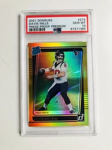2021 Panini Donruss DAVIS MILLS Press Proof Premium RC #273 PSA 10 GEM MINT - Picture 1 of 2