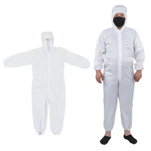 Protective Coverall Polyester Static Resistant Dustproof Particles Proof - Picture 1 of 33