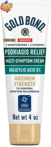 Ultimate Psoriasis Relief Cream 4oz Salicylic Acid Symptoms Soothes Itching - Picture 1 of 12