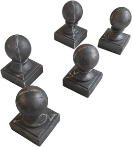 Cast Aluminum Post Ball, Square Base Ball Toppers, 2-4 Inch - Picture 1 of 7