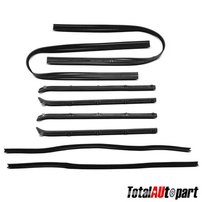 8Pcs New Door Window Weatherstrip Seal Kit for Dodge D100 D200 Ramcharger W150 - Image 1 of 4