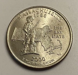 2000P**Massachusetts State Quarter**Clear Mint Error**High Grade AU+++ - Picture 1 of 3