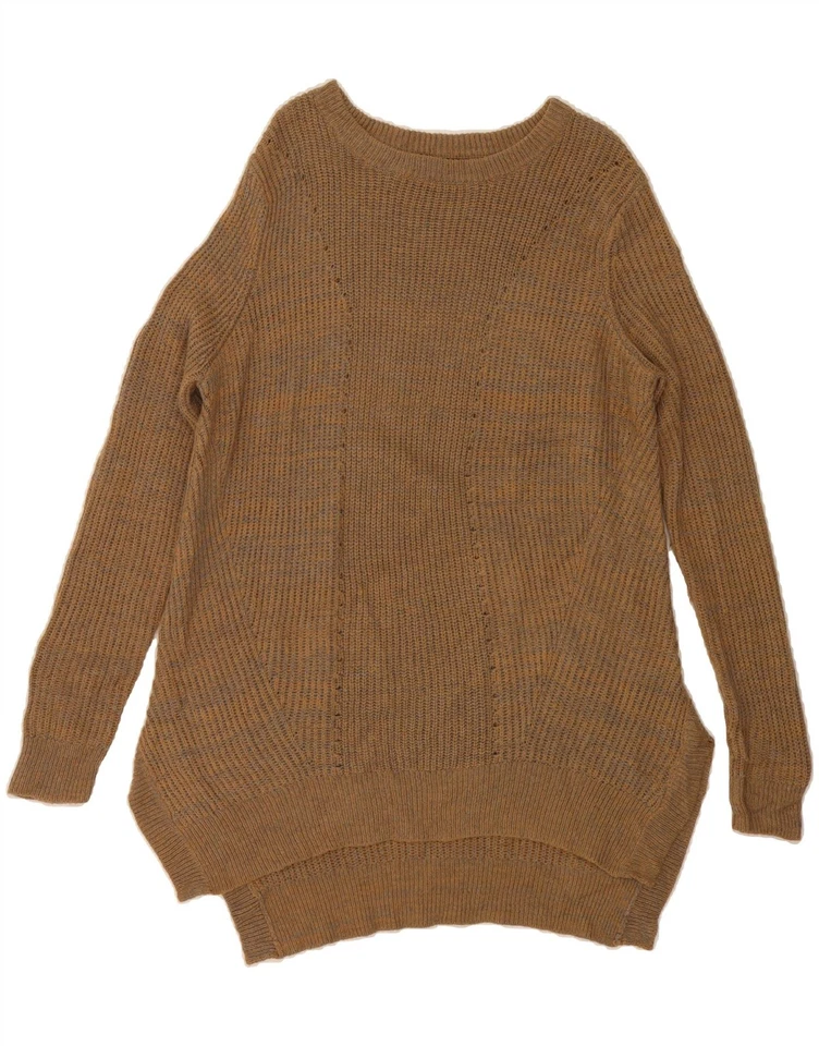 Suéter Jersey MOSSIMO Mujer Longline Cuello Barco Reino Unido 20 2XL Marrón Acrílico DK39 Foto 1 de 3