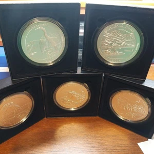 2014 Complete Set 5 UNC America the Beautiful 5oz Silver Coins - Box  CoA - Picture 1 of 16