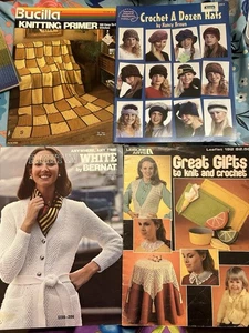 Lot of 18 Crochet Afghan Pattern Books Magazines Step By Step Directions 70s 80s - Picture 1 of 5