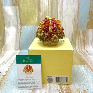 First Picnic Flower Basket Bouquet Rose Rose Basket Accessory Bouquets Harmony - Picture 1 of 9