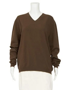 PRADA Good Condition Women's Khaki V Neck Sweater AU 16 - Picture 1 of 3