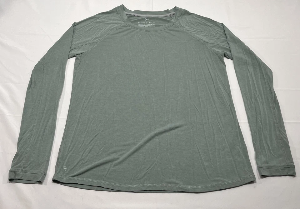 Free Fly Bamboo Performance Shirt Men’s XL Green Long Sleeve - Stain - Image 1 of 4