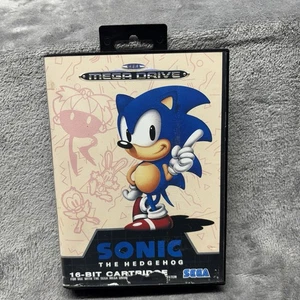Sonic The Hedgehog Original Sega Mega Drive 16-BIT CARTRIDGE 1991 Rare Complete - Picture 1 of 4