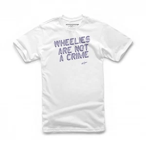 Alpinestars Wheelies T-Shirt Mens Short Sleeve Tee White - Picture 1 of 1