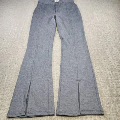 Pantalones Maeve Mujer 4 Piernas Acampanadas Costura Dividida Tiro Alto Gris Boho Vaquera Oficina Foto 1 de 4