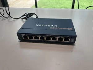 NetGear GS108 ProSafe 8-port Gigabit Switch v3 W/Adapter - Picture 1 of 3