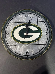 Green Bay Packers NFL Stain Glass Wall Clock - Picture 1 of 4