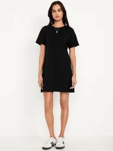 Old Navy women's basic black short sleeve dress size S Tall - Picture 1 of 20
