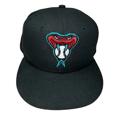 Arizona Diamondbacks Fitted New Era 59fifty Hat Teal Outline Snake Logo 7 1/4 - Image 1 of 4