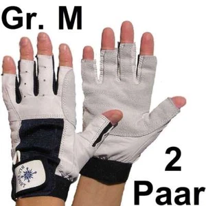 2 Paar PROFI Roadie Handschuhe Leder Gr. M / 8 fingerlos Rigger Gloves Bühnenbau - Bild 1 von 1
