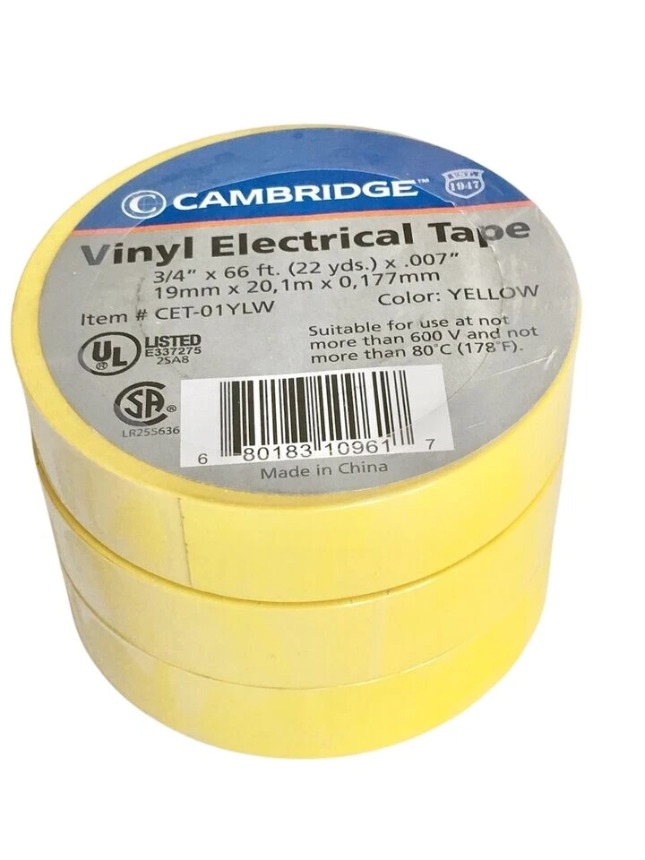 Electrical Tape, 3/4"X66'  VALUE PACK - Image 1 of 1