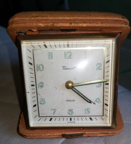 Enver Clock & Watch Corp Made in Germany Tourist Jeweled Wind Up Clock Cover