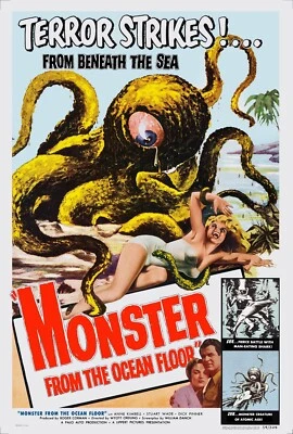 MONSTRO DO FUNDO DO OCEANO (1954) restaurado uma folha - pôster do filme 27"x40"! - Imagem 1 de 4