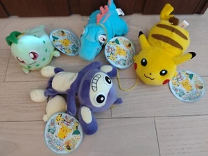 pokemon clip plush Stuffed doll set Banpresto aipom Totodile pikachu Chikorita - Picture 1 of 3