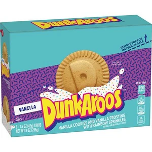 Dunkaroos Cookie and Frosting Vanilla Snack Pack 6 Count Fun Treat - Picture 1 of 12