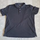 Eddie Bauer Polo Shirt Men&#39;s Extra Large Black Solid Short Sleeve Golf Rugby