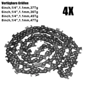 Saw Chain 1/4" 1.1mm Chainsaw Chain Saw Cutting Length 6inch/8inch 36 37 45 47TG - Picture 1 of 13