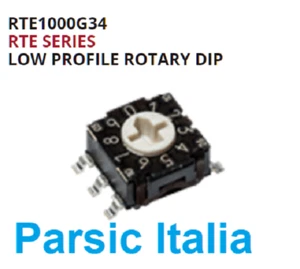 RTE1000G34 ROTARY DIP LOW PROF. ROT-SCHALTER C&K CODIERT ( x 50 STÜCK) - Bild 1 von 5