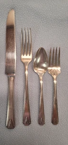Oneida Community DEAUVILLE Silver Plate 1929 Art Deco Silverware Flatware CHOICE - Picture 1 of 47