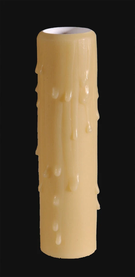 3" GOLD COLOR POLYBEESWAX CANDELABRA CANDLE COVER WITH DRIPS 7/8 I.D 19901GJB