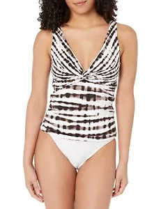 La Blanca Damen Over The Shoulder Twist Front Tankini Badeanzug Oberteil, - Bild 1 von 2