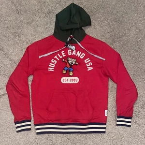 Hustle Gang Rotbär Hoodie grün gute Größe Large - Bild 1 von 5